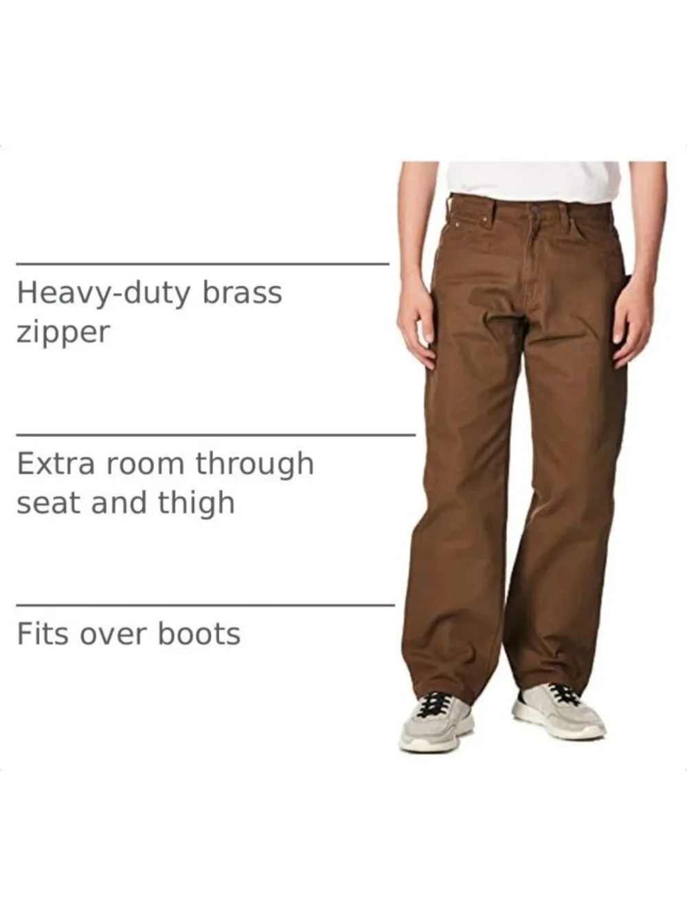 Relaxed Fit Sanded Duck Carpenter Jeans for Men | Durable Workwear & Comfort